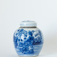 Peony Blue and White Ginger Jar