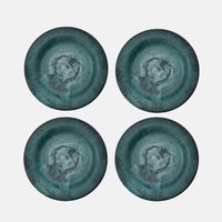 Small Green Serveur Plate, Set of 4