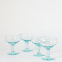 Recycled Glass Coupe, Set of 4