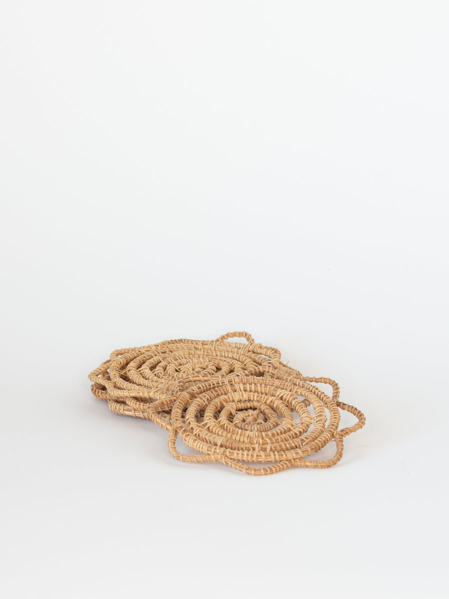 Handwoven Palm Coaster Set