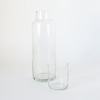 Glass Decanter with Drinking Glass